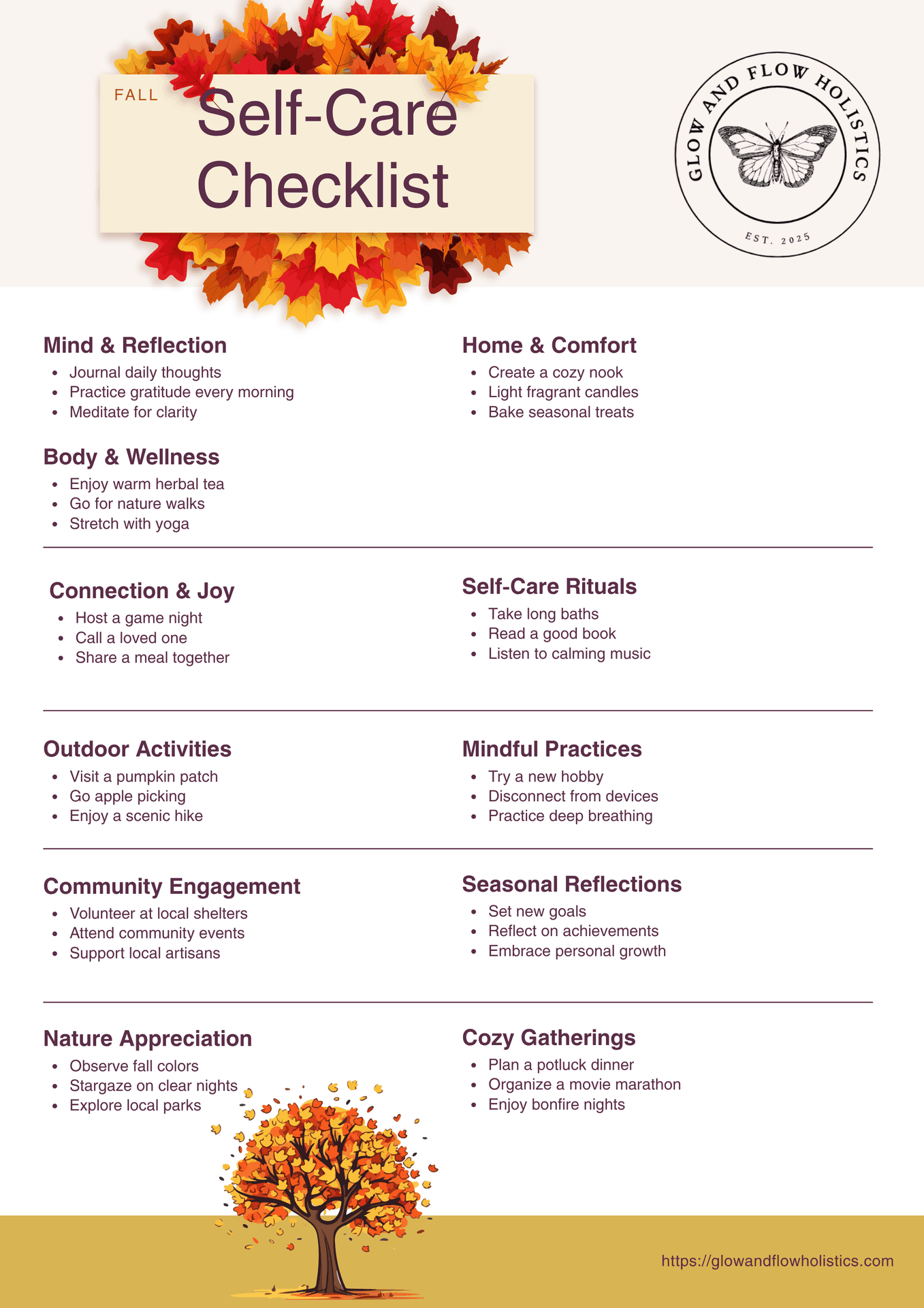 Fall Self-Care Checklist