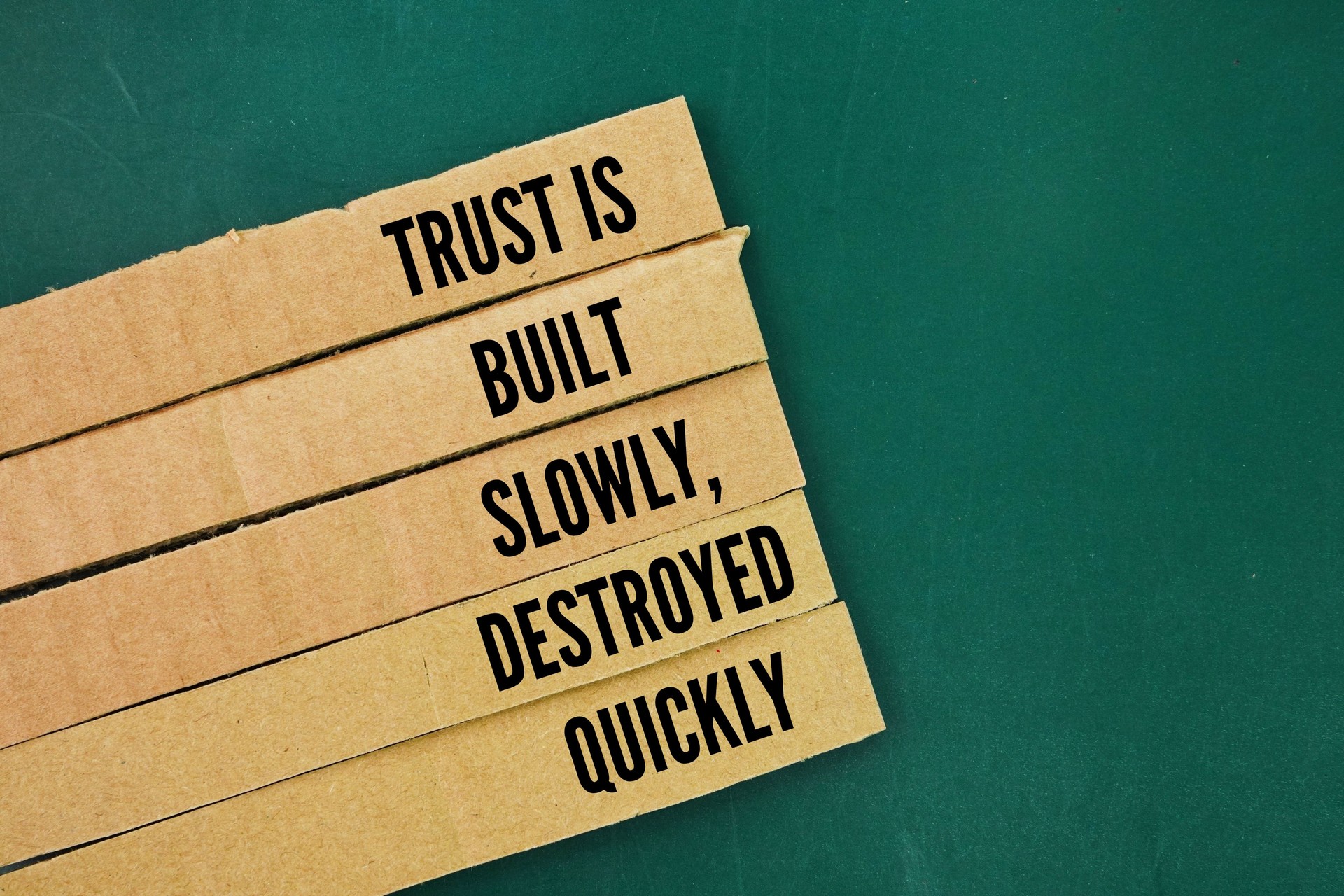 Words or quotes of inspiration and motivation to succeed Trust is built slowly, destroyed quickly.